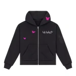 No Vanity Zip Hoodie Black (2)