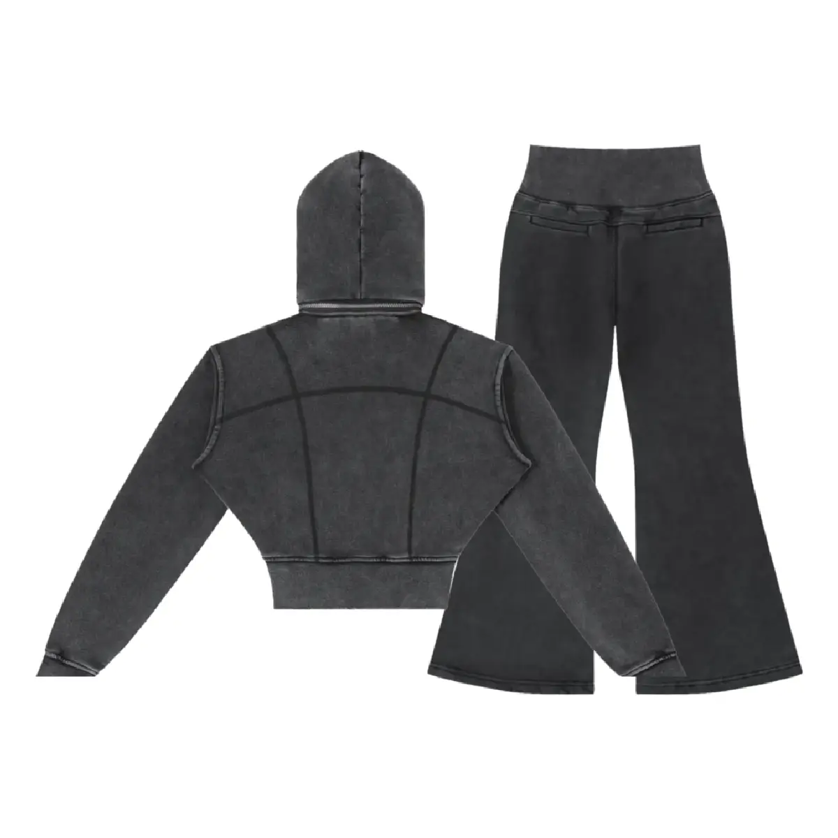 Ni Vanity Vintage Wash Crop Tracksuit (1)