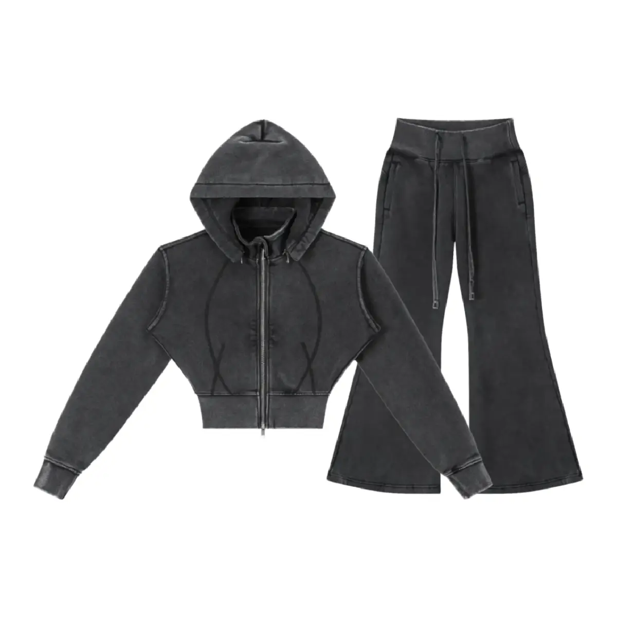Ni Vanity Vintage Wash Crop Tracksuit (5)