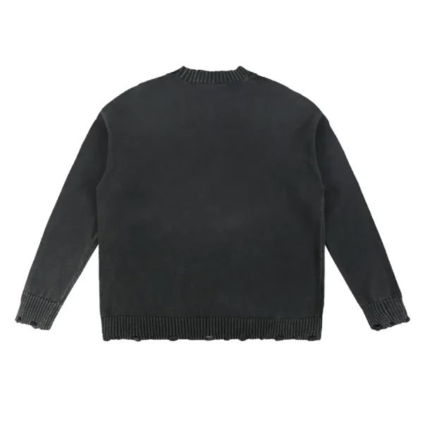 No Vanity Distressed Logo Sweater (1)