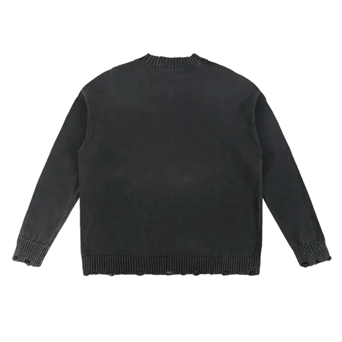 No Vanity Distressed Logo Sweater (1)