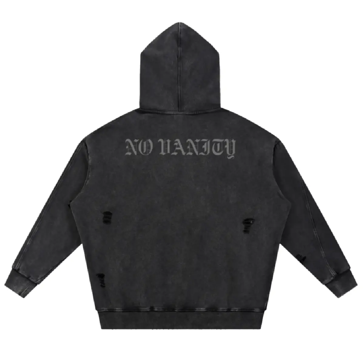 No Vanity Distressed Snow Washed Hoodie (1)