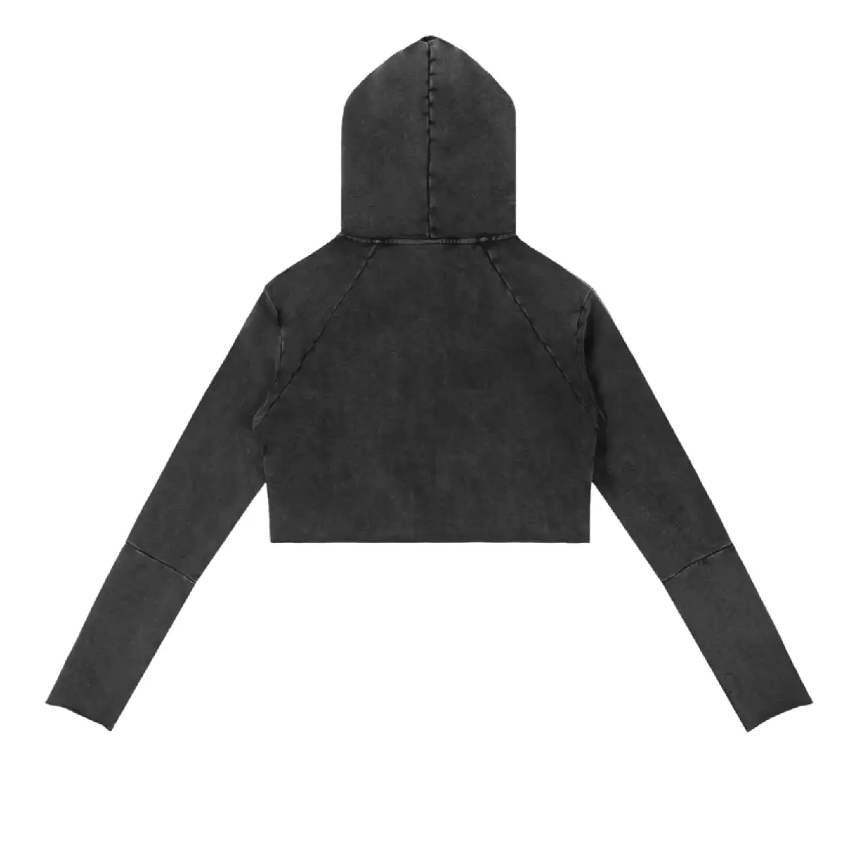 No Vanity Raw Edge Fem Hoodie (1)