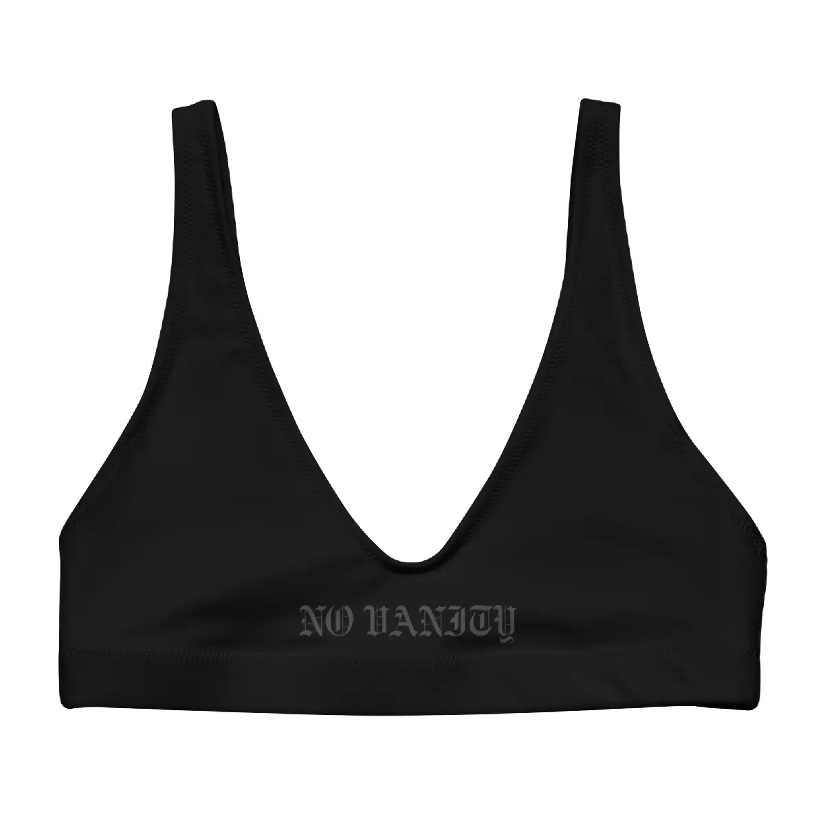 No Vanity Scoop Neck Logo Sports Bra (2)