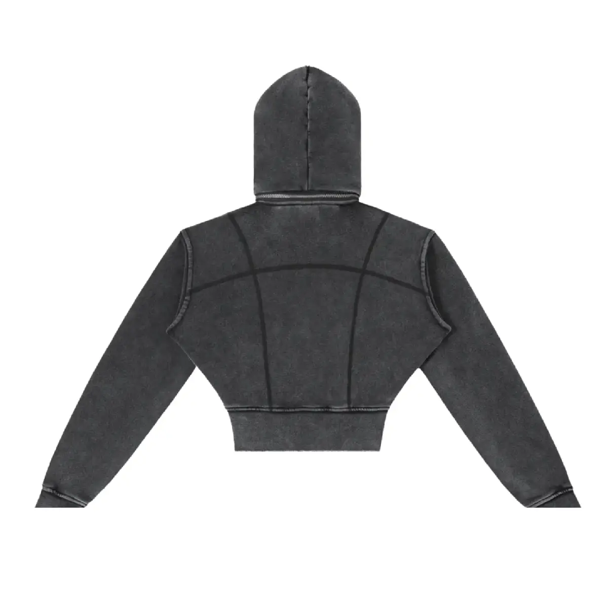 No Vanity Vintage Wash Crop Hoodie (1)